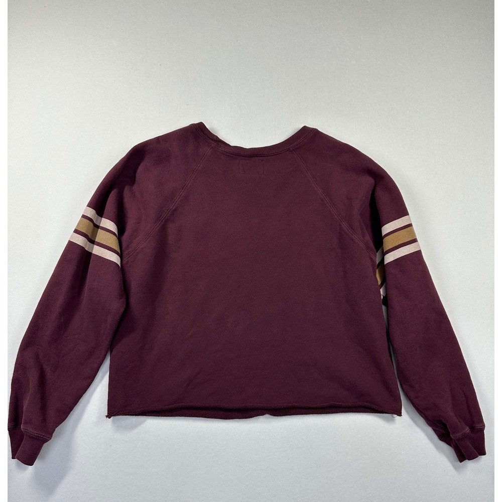 Original RetroBrand‎ Anthropologie Varsity Sweatshirt Small Red Collegiate Crop - Picture 4 of 12